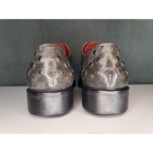 Jo Ghost Gray Leather w Metal Studs Casual/Dress Shoes Made In Italy US 8 EU 41 main image 9
